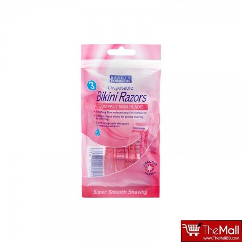 Beauty Formulas Disposable Bikini Razors 3 Pcs