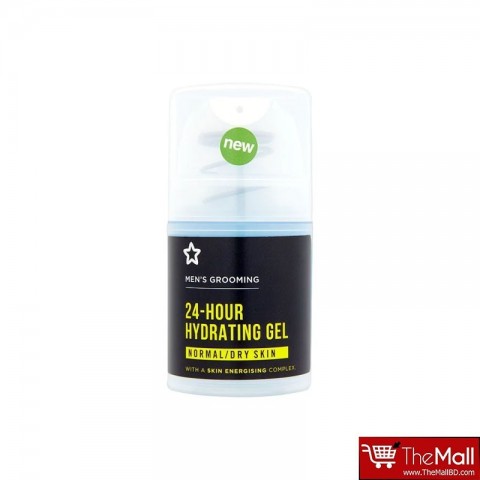 Superdrug Men's Grooming 24Hour Hydrating Gel For Normal To Dry Skin 50ml