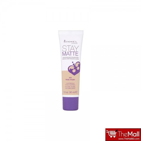 Rimmel Stay Matte Liquid Mousse Foundation 30ml - 103 True Ivory