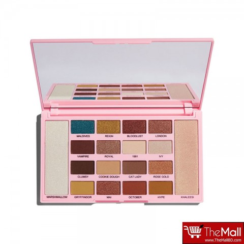 Makeup Revolution X Kisu Eyeshadow and Highlighter Palette - 18 Shades