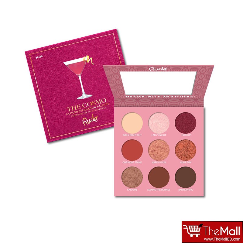 Rude Cocktail Party 9 Color Eyeshadow Palette - The Cosmo