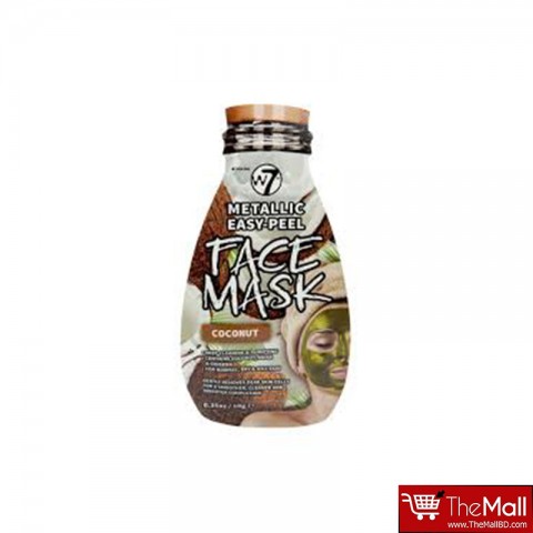 W7 Metallic Easy Peel Coconut Face Mask - 10g