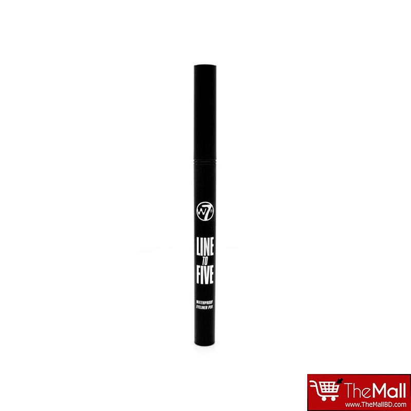 W7 Line to Five Waterproof Black Eyeliner Pen 1.2ml