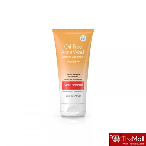 Neutrogena Oil Free Acne Wash Cream Cleanser 200ml