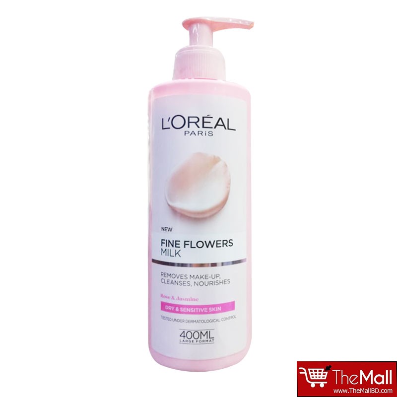 L'Oreal Paris Fine Flowers Cleansing Milk Dry & Sensitive Skin 400ml
