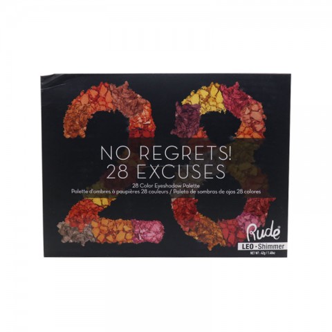 Rude No Regrets No Excuses 28 Color Eyeshadow Palette - LEO Shimmer