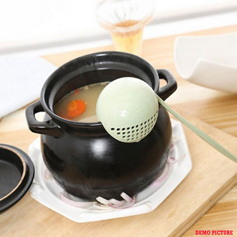 2 in 1 Long Handle Silicone Cooking Colander Ladle Pot Spoon (301107)
