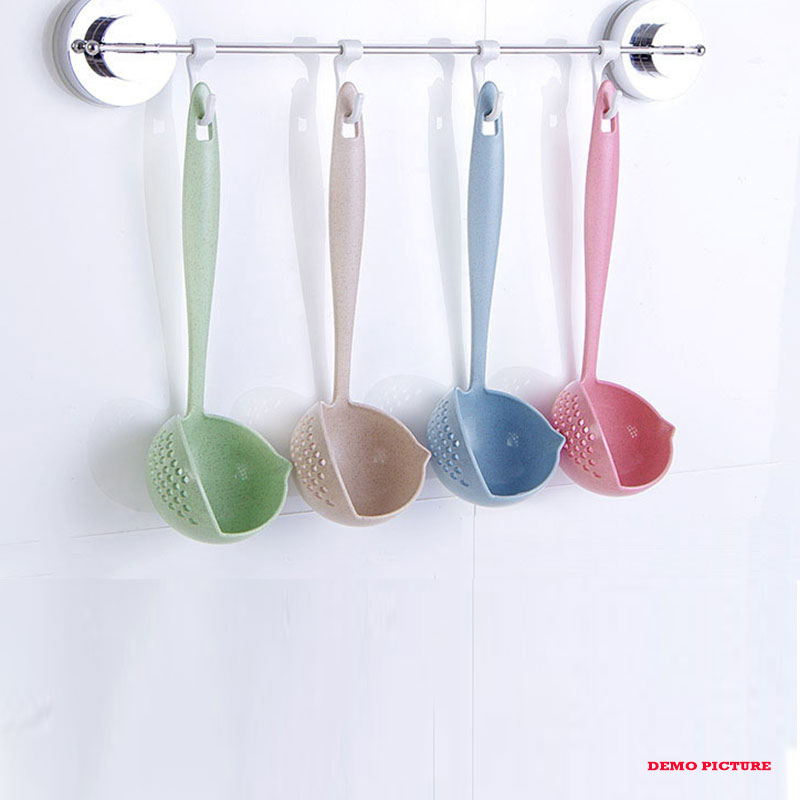 2 in 1 Long Handle Silicone Cooking Colander Ladle Pot Spoon (301107)
