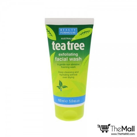 Beauty Formulas Tea Tree Exfoliating Facial Wash 150ml