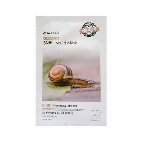 3W Clinic Essential Up Snail Face Sheet Mask 25ml