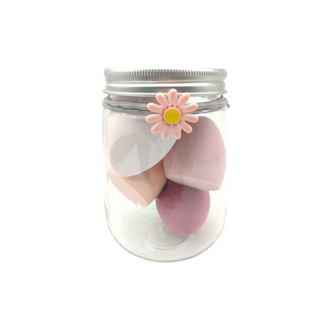 4pcs Different Shape Makeup Puff Jar