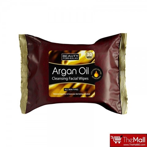 Beauty Formulas Argan Oil Cleansing Facial Wipes 30 wipes