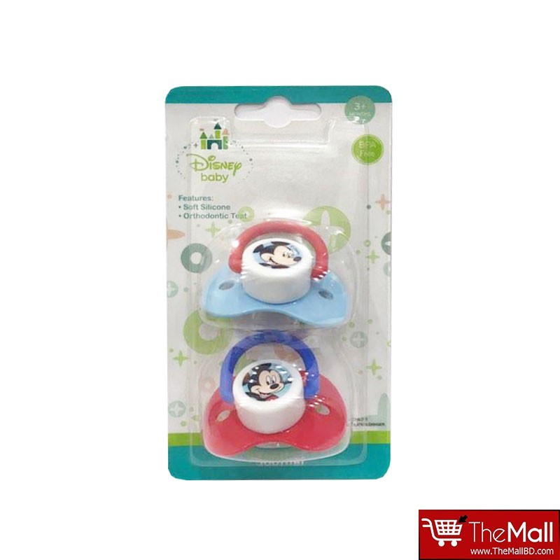 Disney Minnie Mickey Mouse Soother Pacifier 2 PK
