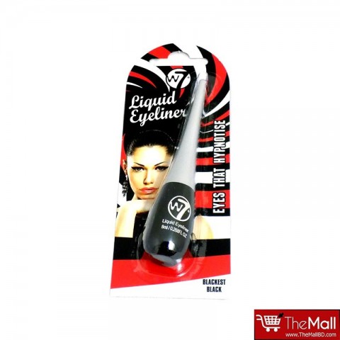 W7 Liquid Eyeliner 8ml - Blackest Black