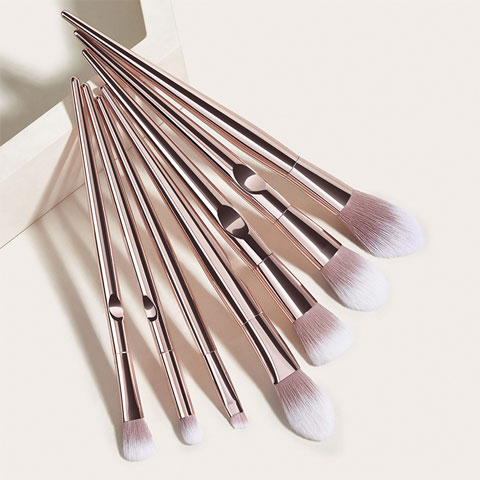 7pcs Rose Gold Makeup Brush Set
