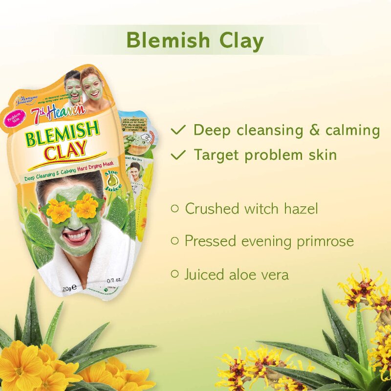 7th Heaven Montagne Jeunesse Blemish Clay Hard Drying Face Mask 20g