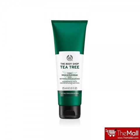 The Body Shop Tea Tree 3 in 1 Wash Scrub Mask 125ml