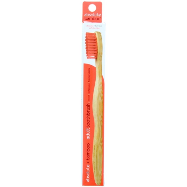 Absolute Bamboo Adult Toothbrush - Red