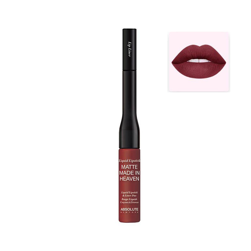 Absolute New York Matte Made In Heaven Liquid Lipstick & Liner Duo - MLIH06 Bitten