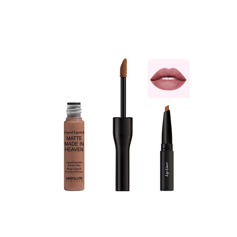 Absolute New York Matte Made In Heaven Liquid Lipstick & Liner Duo - MLIH07 Chai
