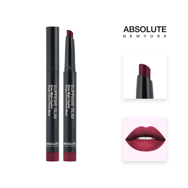 Absolute New York Supreme Slim Demi Matte Lipstick - MLSS60 Night Shade