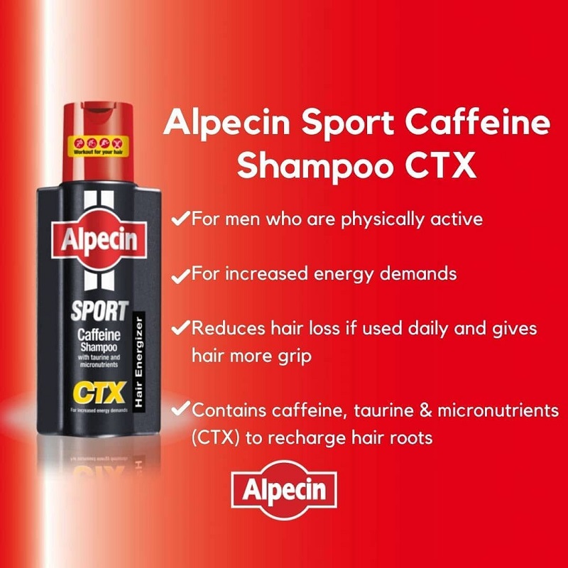 Alpecin Sport Caffeine Shampoo CTX Hair Energizer 250ml