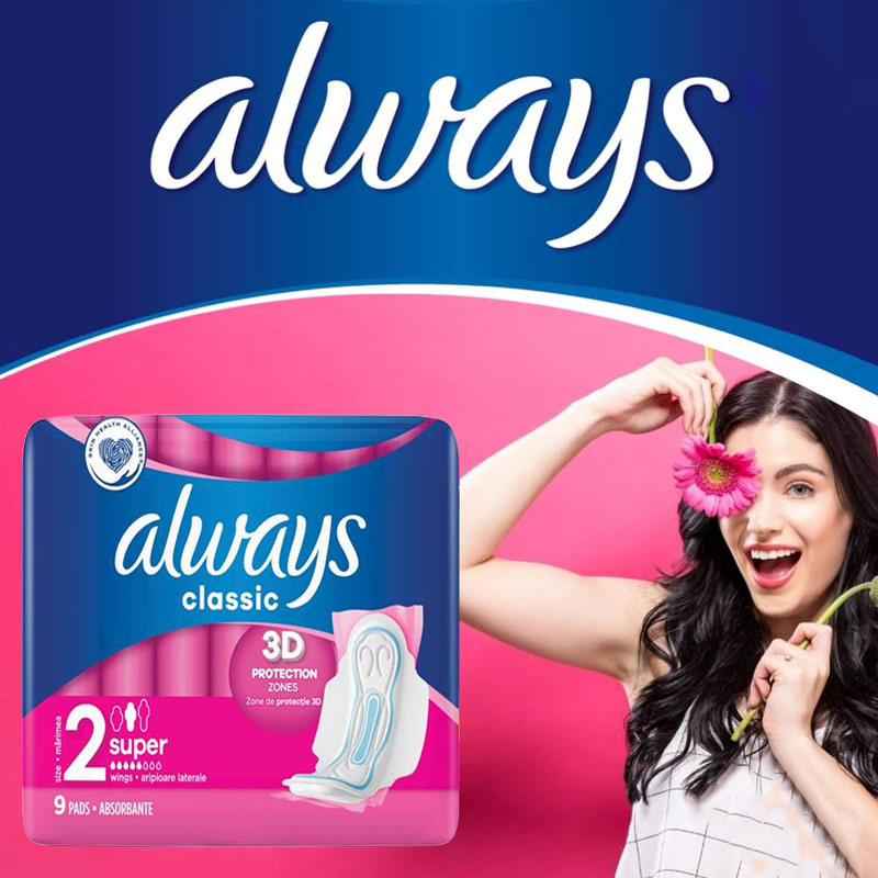 Always Classic Super 3D Protection 9 pads - Size 2
