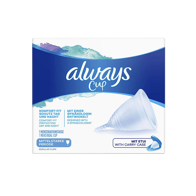 Always Comfort-Fit Protection Day And Night Menstrual Cup With Carry Case - Medium Period