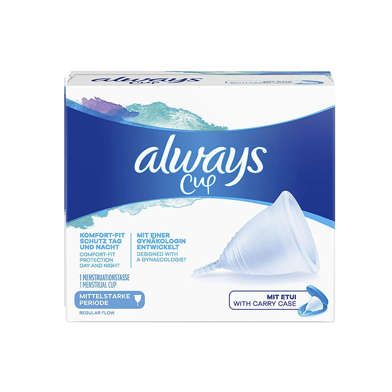 Always Comfort-Fit Protection Day And Night Menstrual Cup With Carry Case - Medium Period