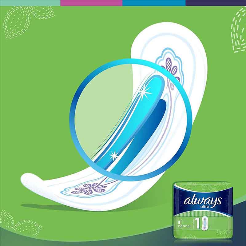 Always Ultra Normal Sanitary Napkins Size 1 (16 Pads)