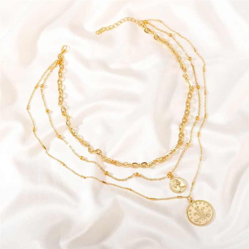 American Exaggerated Multi-layer Portrait Chain Necklace (35)