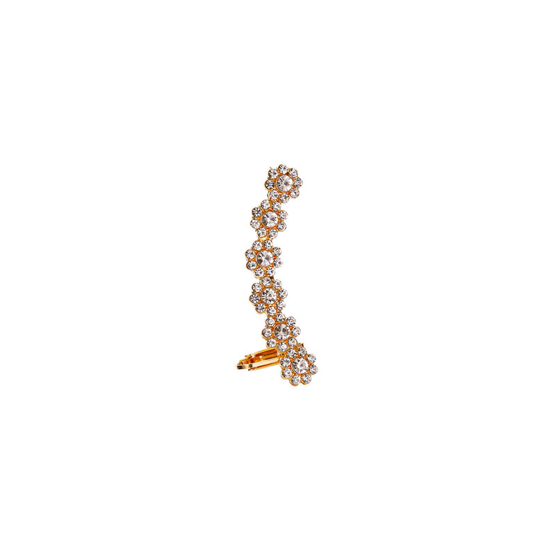 American Retro Full Diamond Single Super Flash Crystal Ear Clip