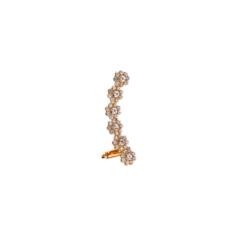 American Retro Full Diamond Single Super Flash Crystal Ear Clip