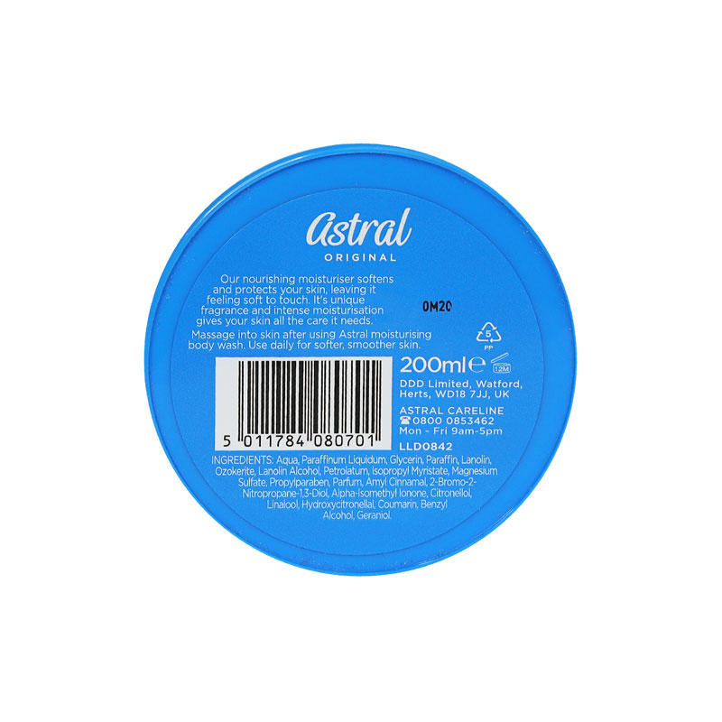 Astral Original Face & Body Moisturiser Cream 200ml