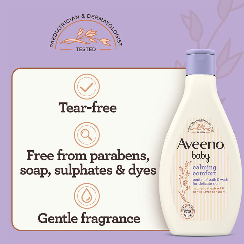 Aveeno Baby Calming Comfort Bedtime Bath Wash 250ml