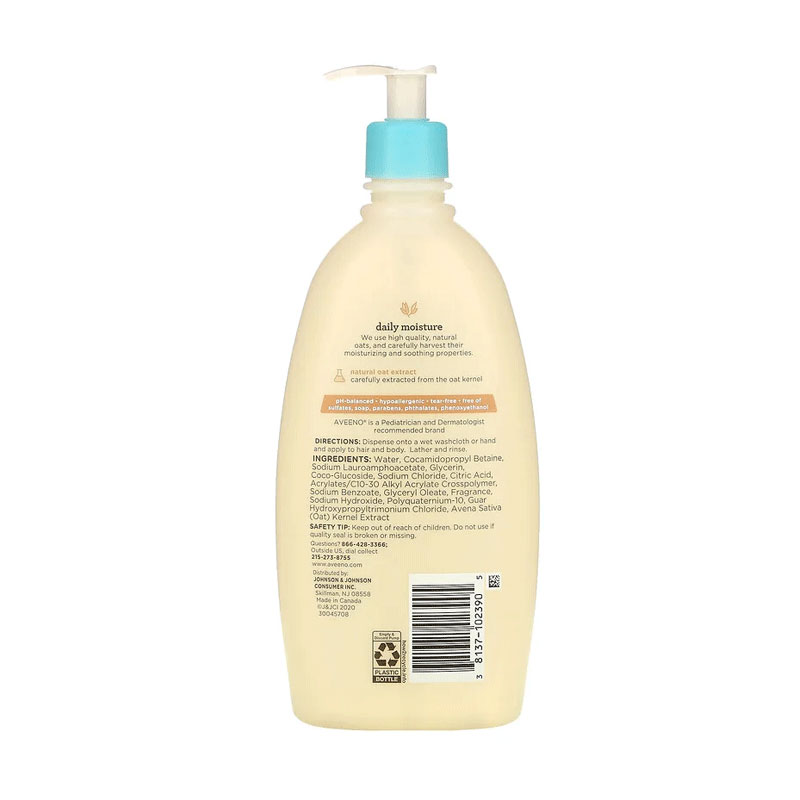 Aveeno Baby Daily Moisture Wash & Shampoo 532ml