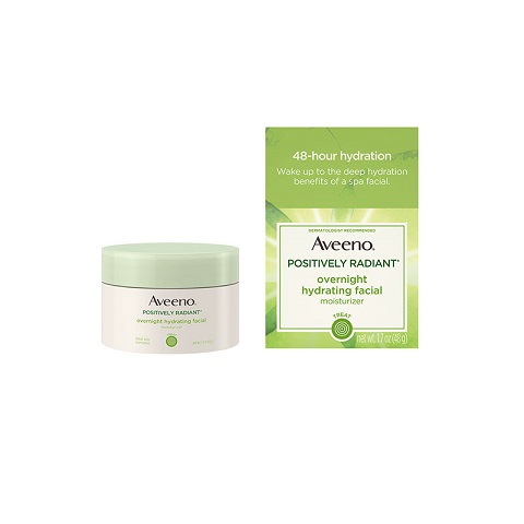 Aveeno Positively Radiant Overnight Hydrating Facial Moisturizer 48g