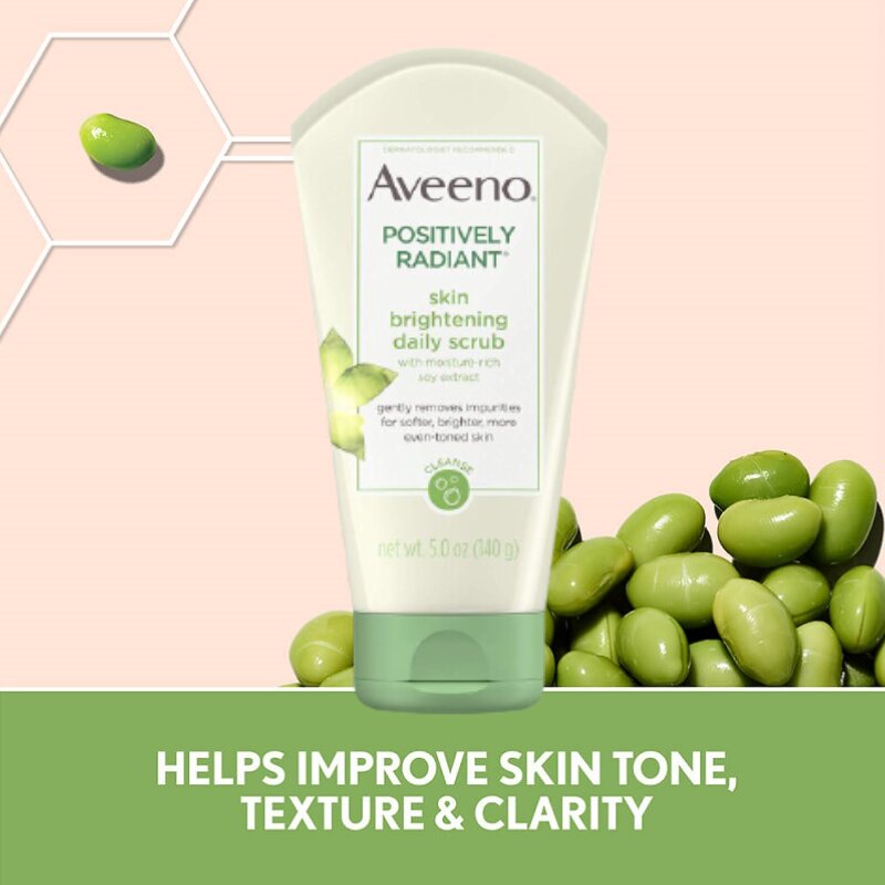 Aveeno Positively Radiant Skin Brightening Daily Face Scrub 140g