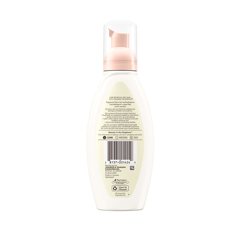 Aveeno Ultra-Calming Foaming Cleanser Makeup Remover 180ml