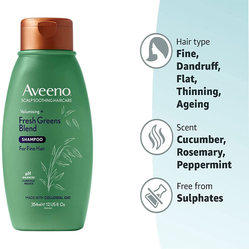 Aveeno Volumising + Fresh Greens Blend Shampoo 354ml