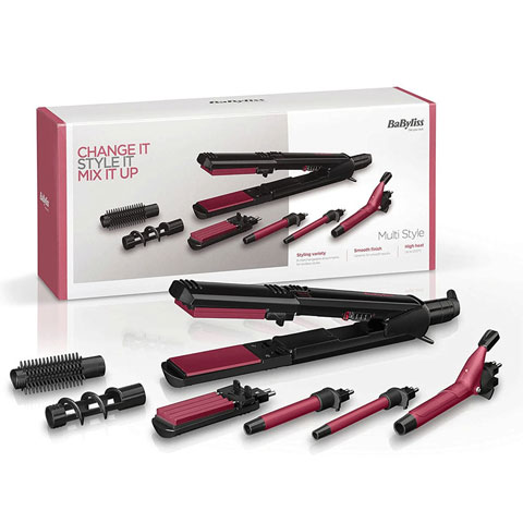 BaByliss Ceramic 12 in 1 Salon Multi Hair Straightener Curler Styler