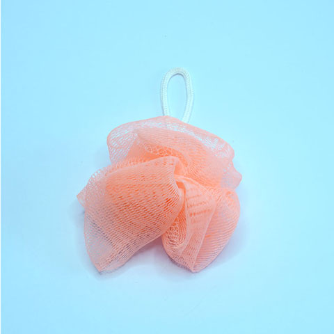 Bath Shower Sponge Mesh Net Bath Ball - Light Orange
