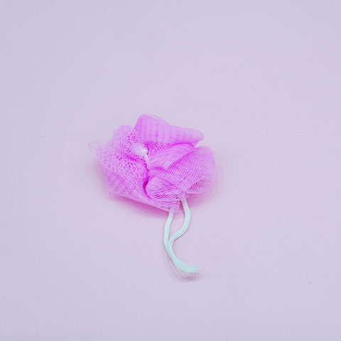 Bath Shower Small Size Sponge Mesh Net Bath Ball - Pink