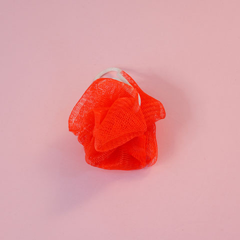 Bath Shower Small Size Sponge Mesh Net Bath Ball - Red