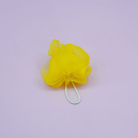 Bath Shower Small Size Sponge Mesh Net Bath Ball - Yellow