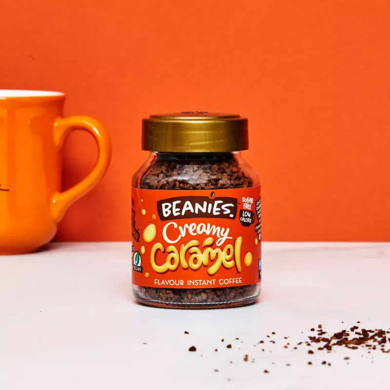 Beanies Creamy Caramel Flavoured Instant Coffee 50g