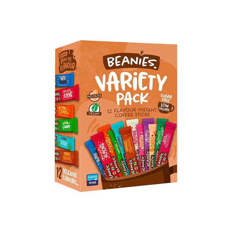 Beanies Variety Pack 12 Flavour Instant Coffee Sticks