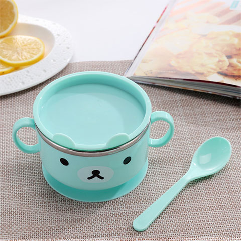Bear Children Anti-Scalding Anti-Dropping Baby Bowl