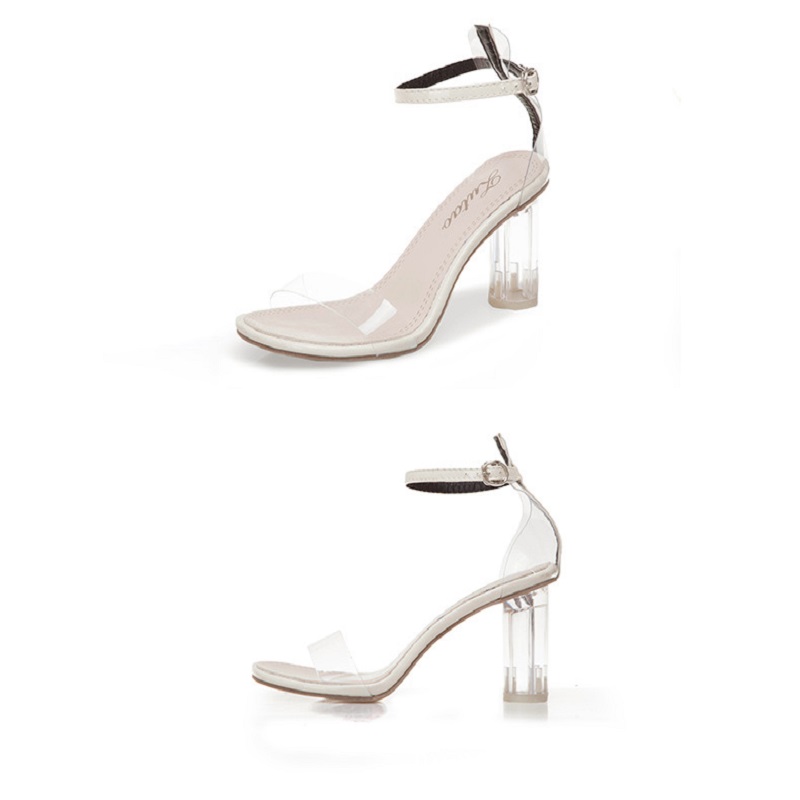 Women's Open Toe Transparent High Heels