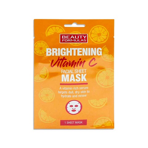 Beauty Formulas Brightening Vitamin C Facial Sheet Mask